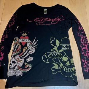 Vintage Ed Hardy long sleeve shirt